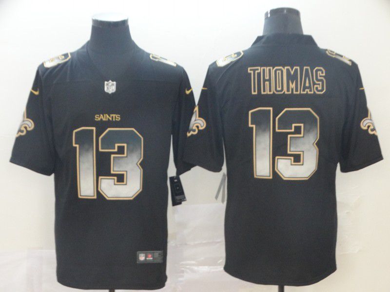 Men New Orleans Saints 13 Thomas Nike Black Smoke Fashion Limited Jersey